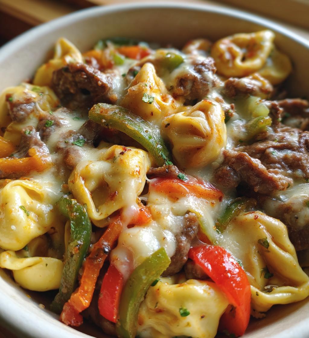 cheesesteak tortellini bliss