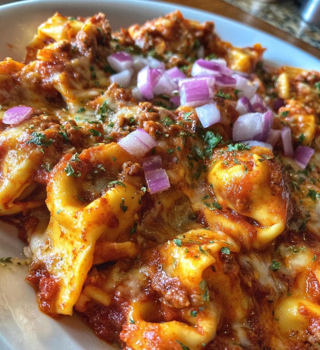 cheesy beef enchilada tortellini