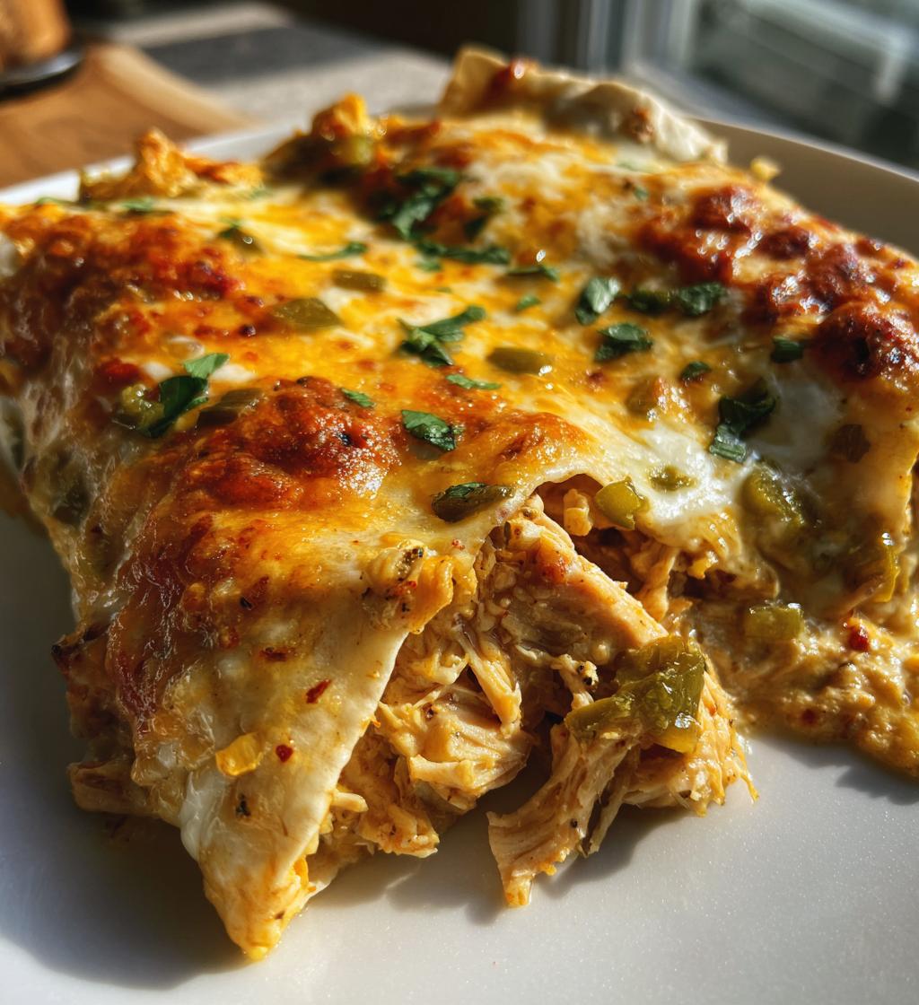 cheesy chicken enchiladas creamy sauce