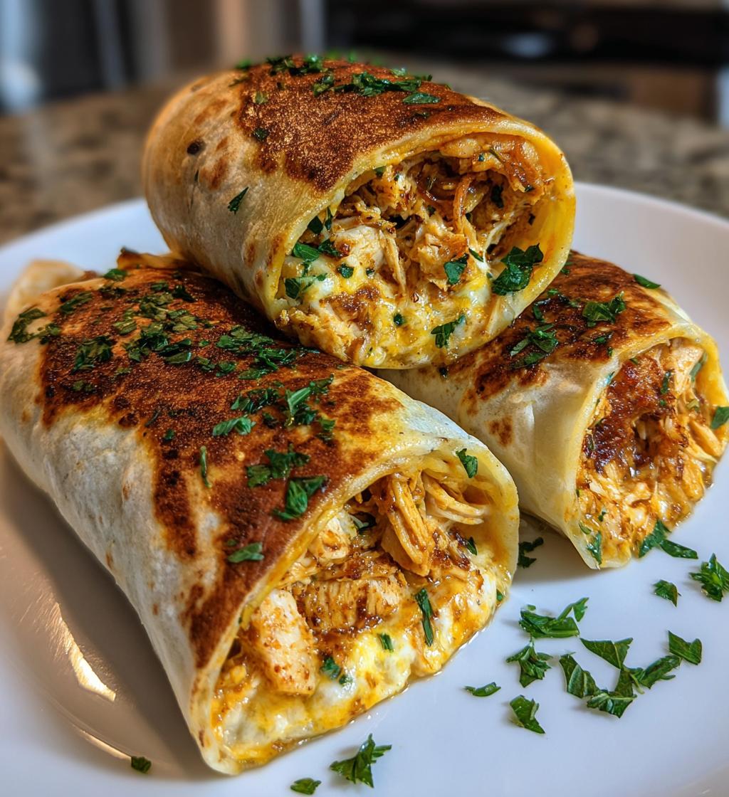 cheesy garlic chicken wraps - detail 1
