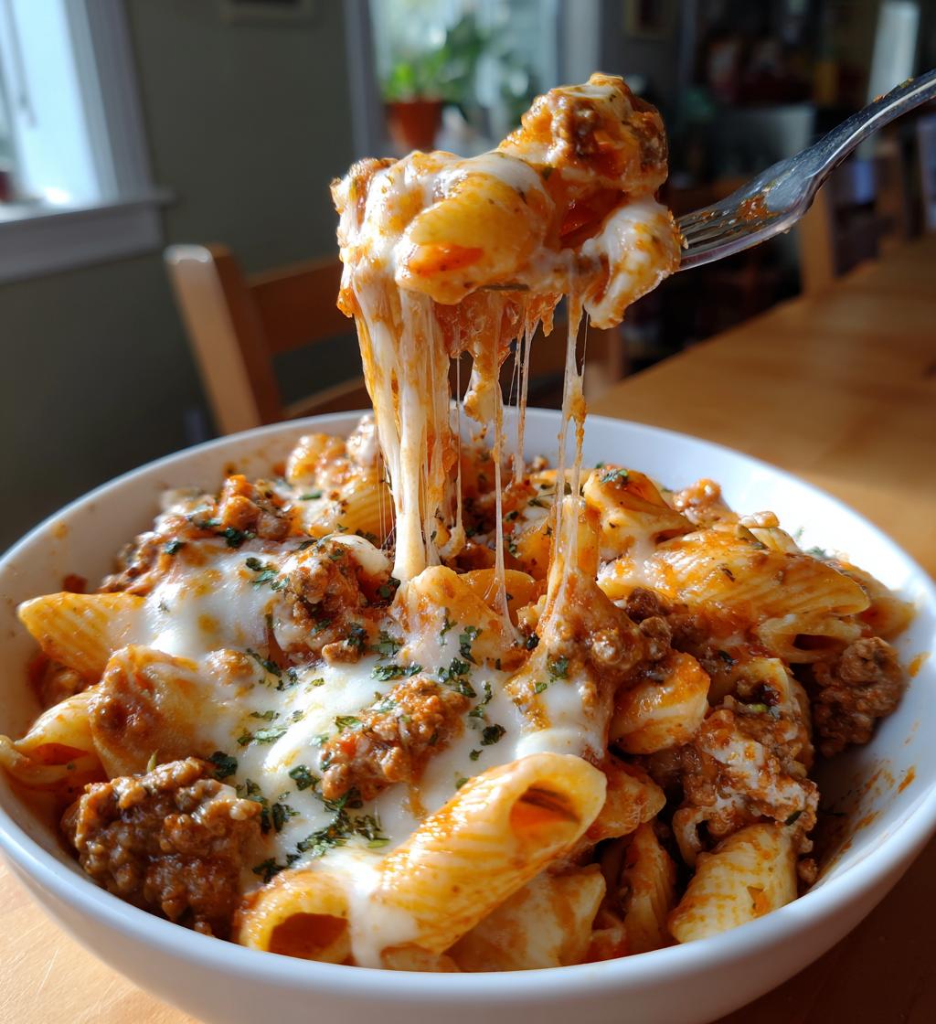 cheesy ground turkey pasta a comforting flavor packed meal - detail 1