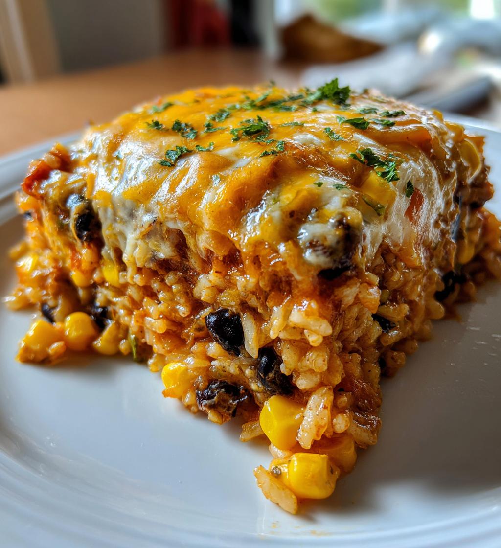 cheesy mexican rice casserole - detail 1