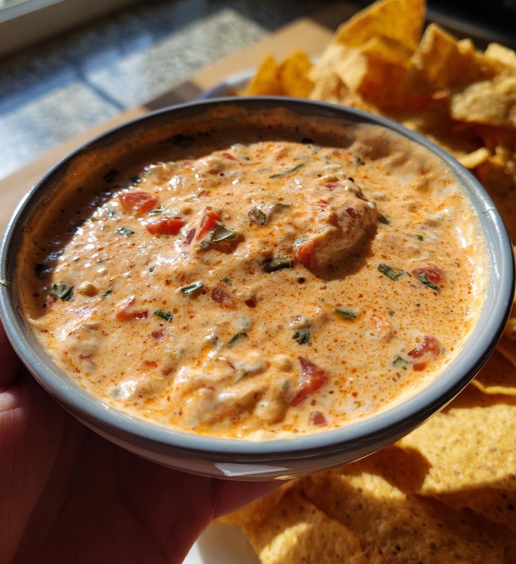 cheesy rotel ranch queso - detail 1