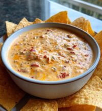 cheesy rotel ranch queso