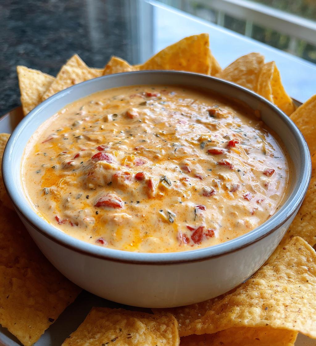 cheesy rotel ranch queso