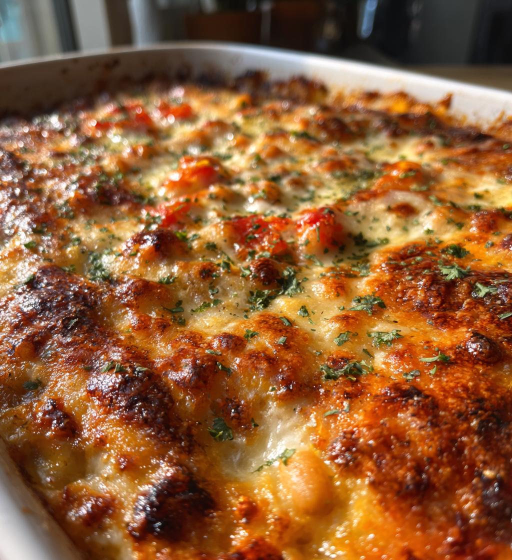 cheesy tomato white bean bake - detail 1