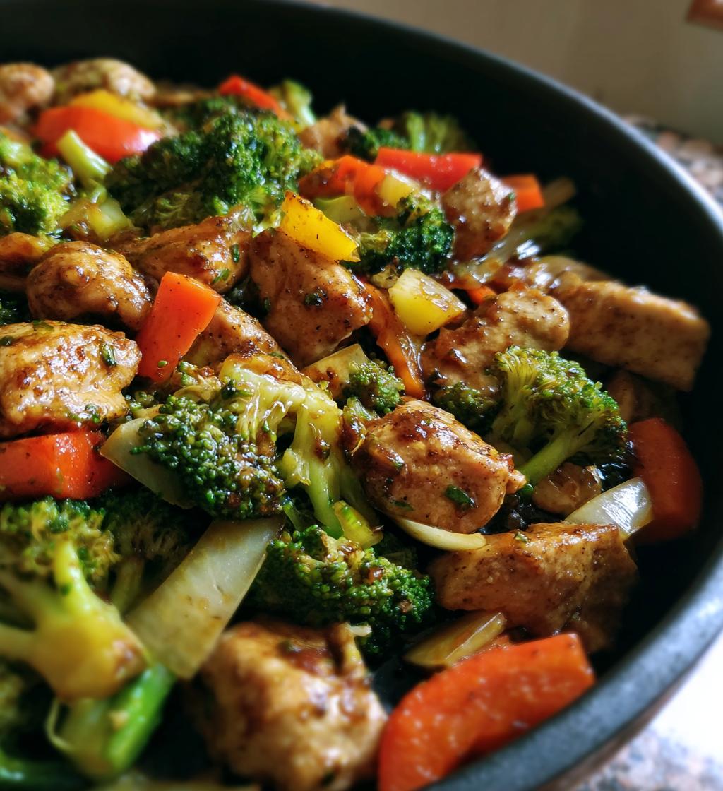 chicken and veggie stir fry - detail 1