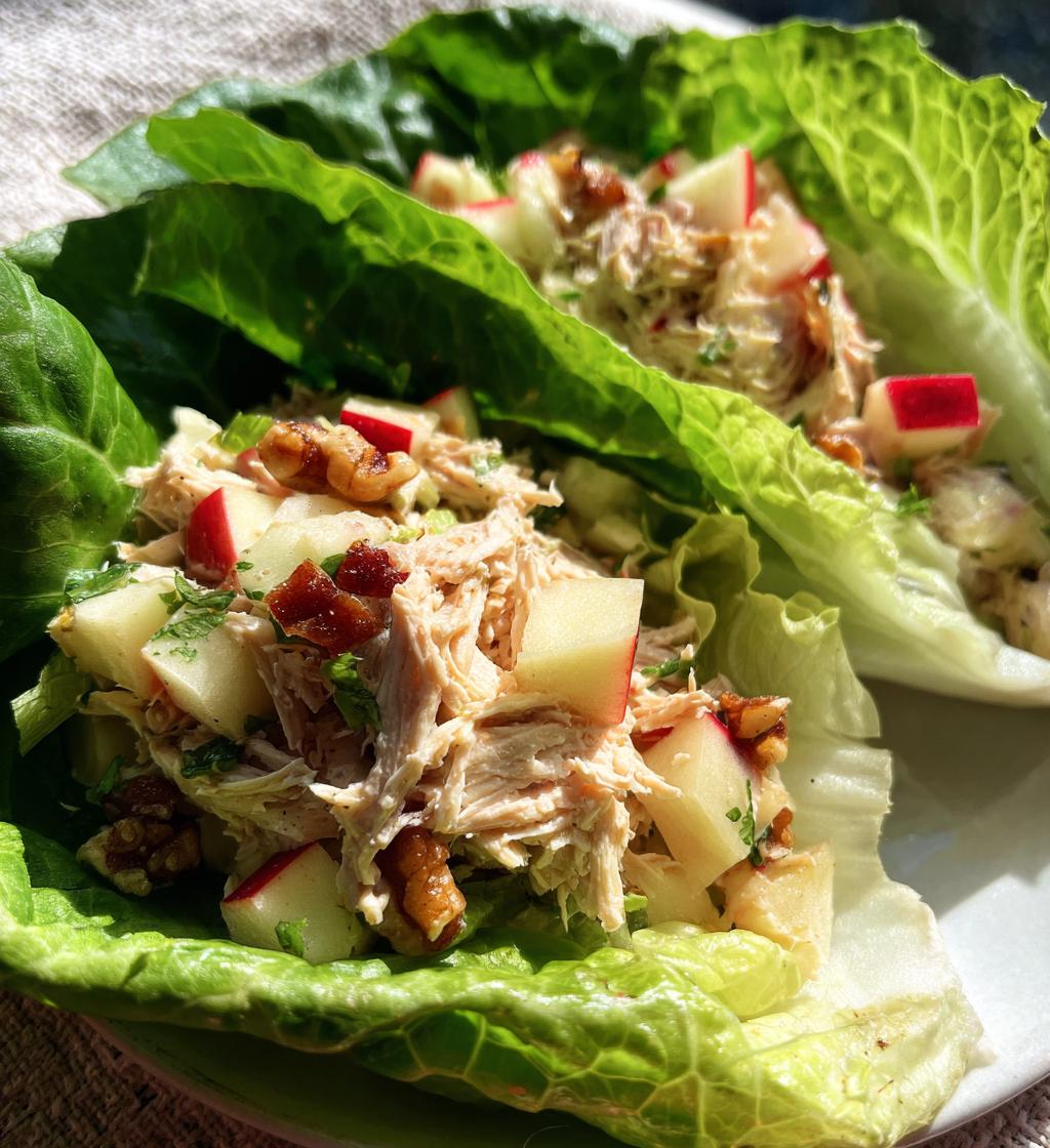 chicken apple salad wraps - detail 1