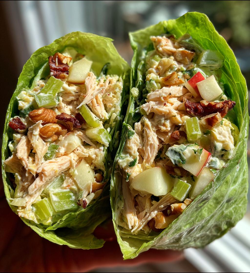 chicken apple salad wraps