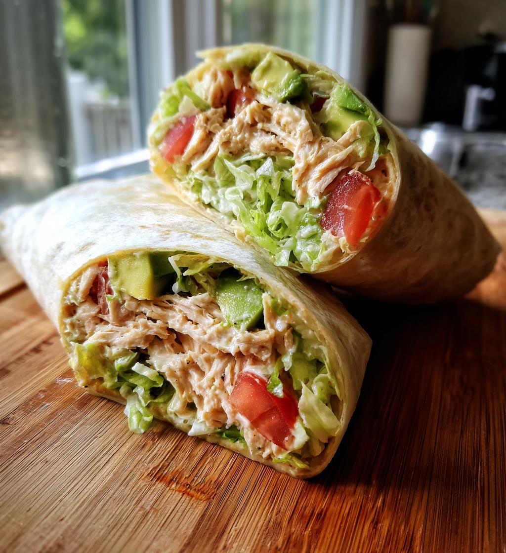 chicken avocado wrap - detail 1