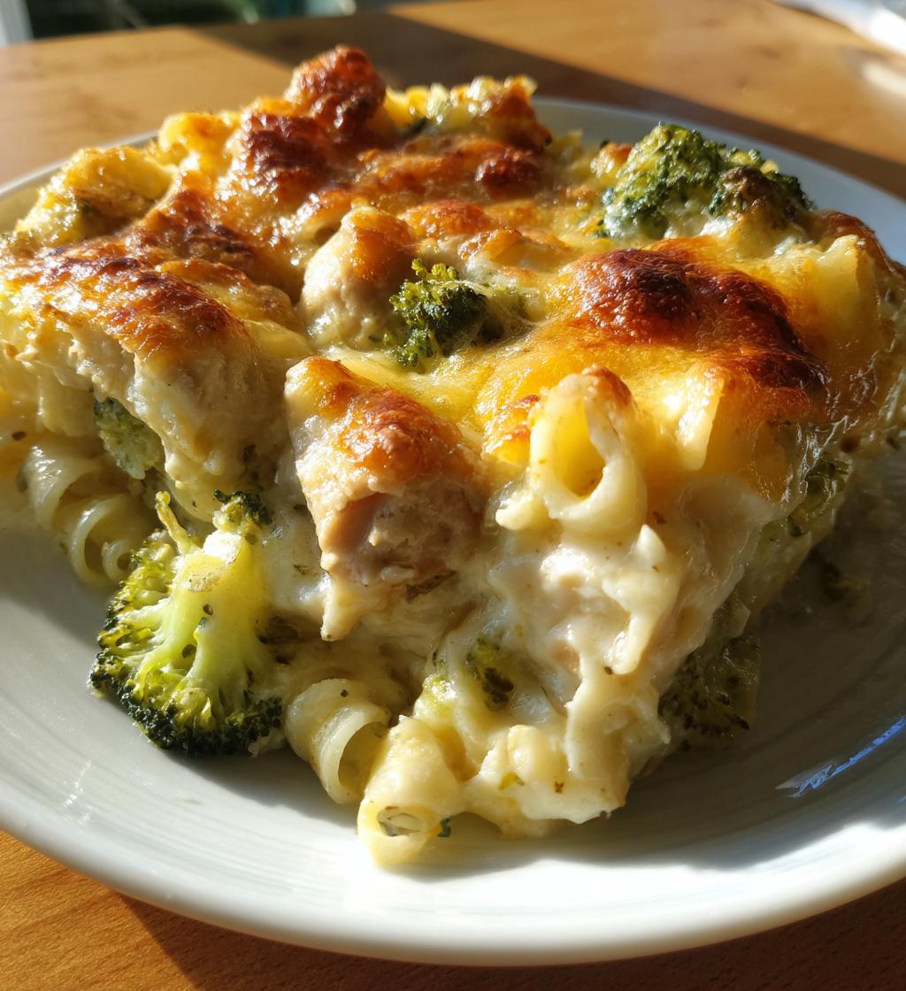 chicken broccoli alfredo bake - detail 1