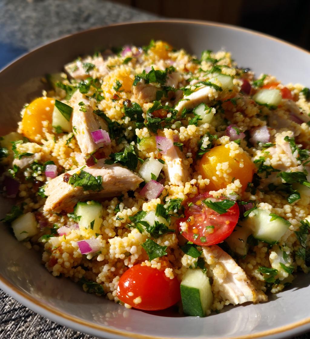chicken couscous salad - detail 1