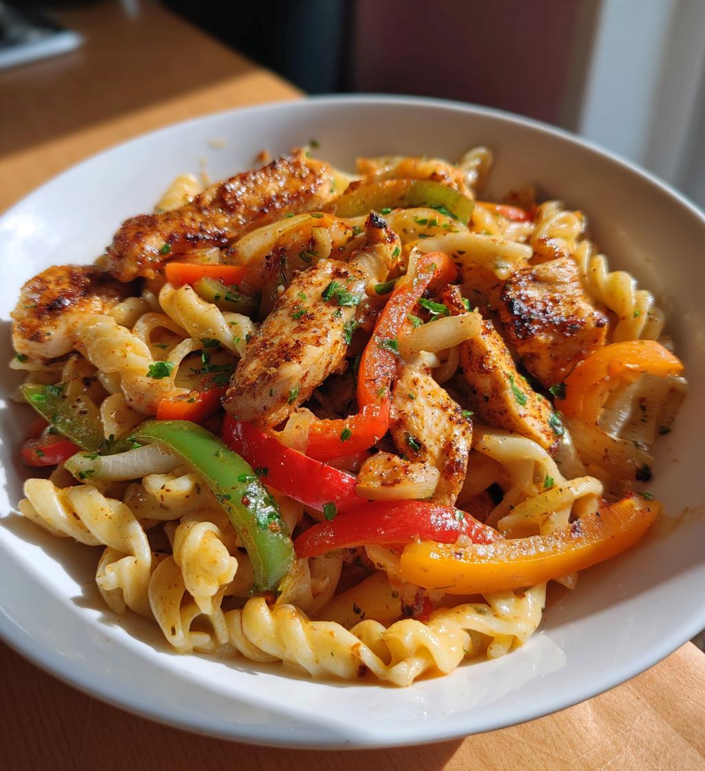 chicken fajita pasta