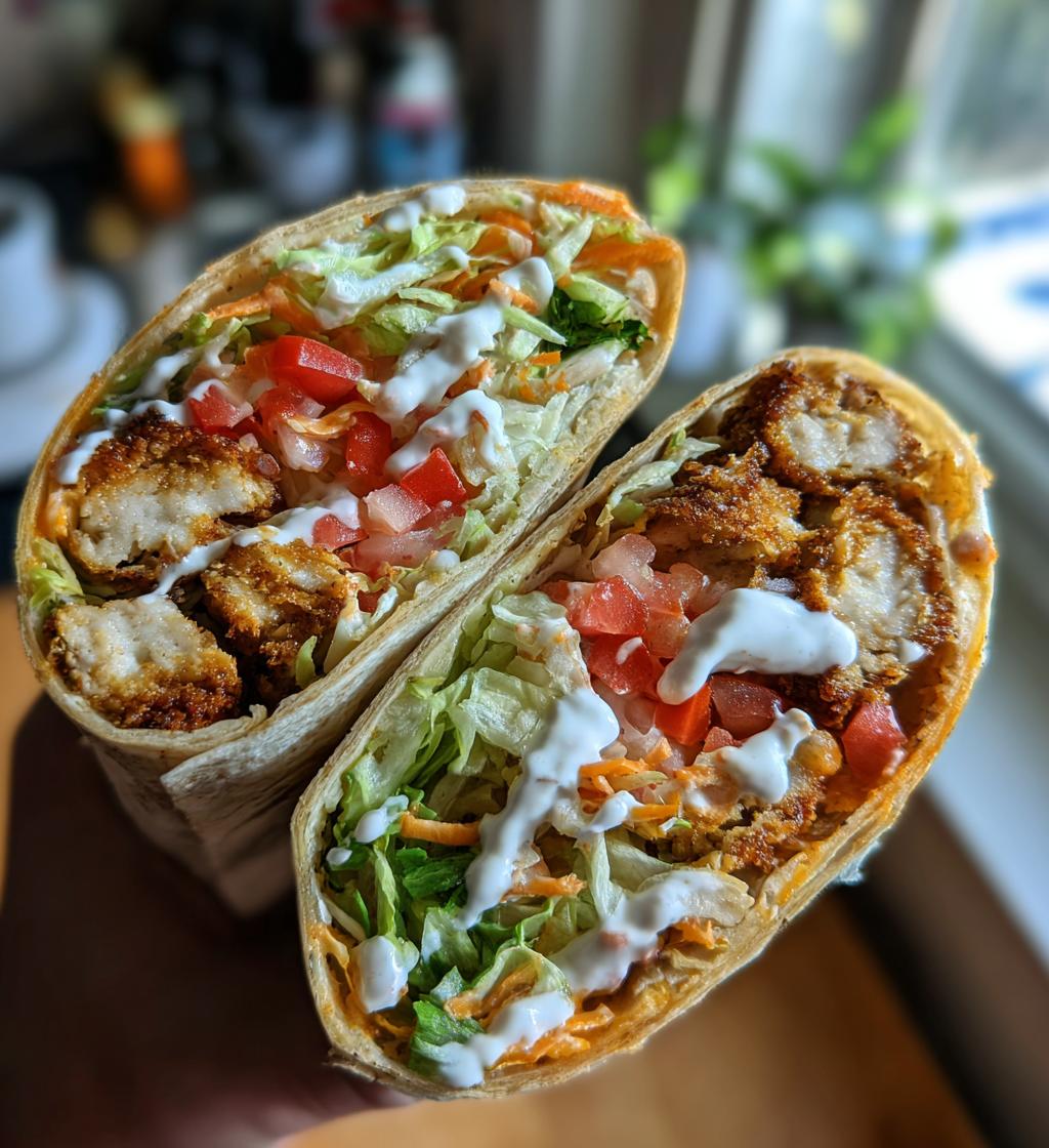 chicken nugget wrap - detail 1