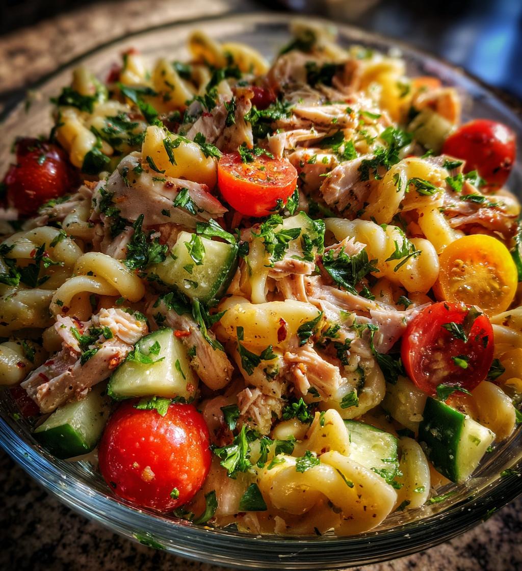 chicken pasta salad - detail 1