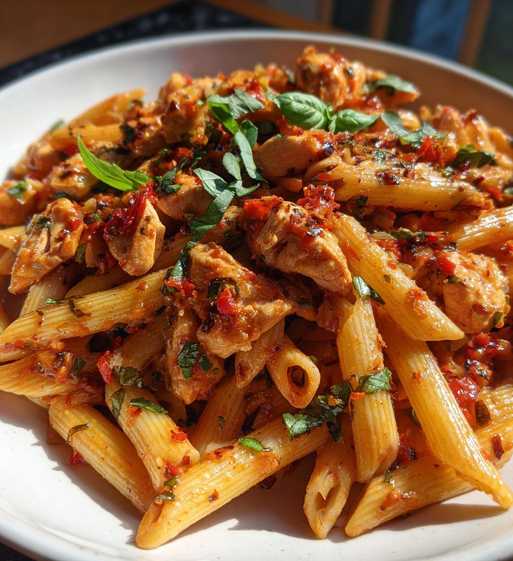 chicken penne arrabbiata - detail 1