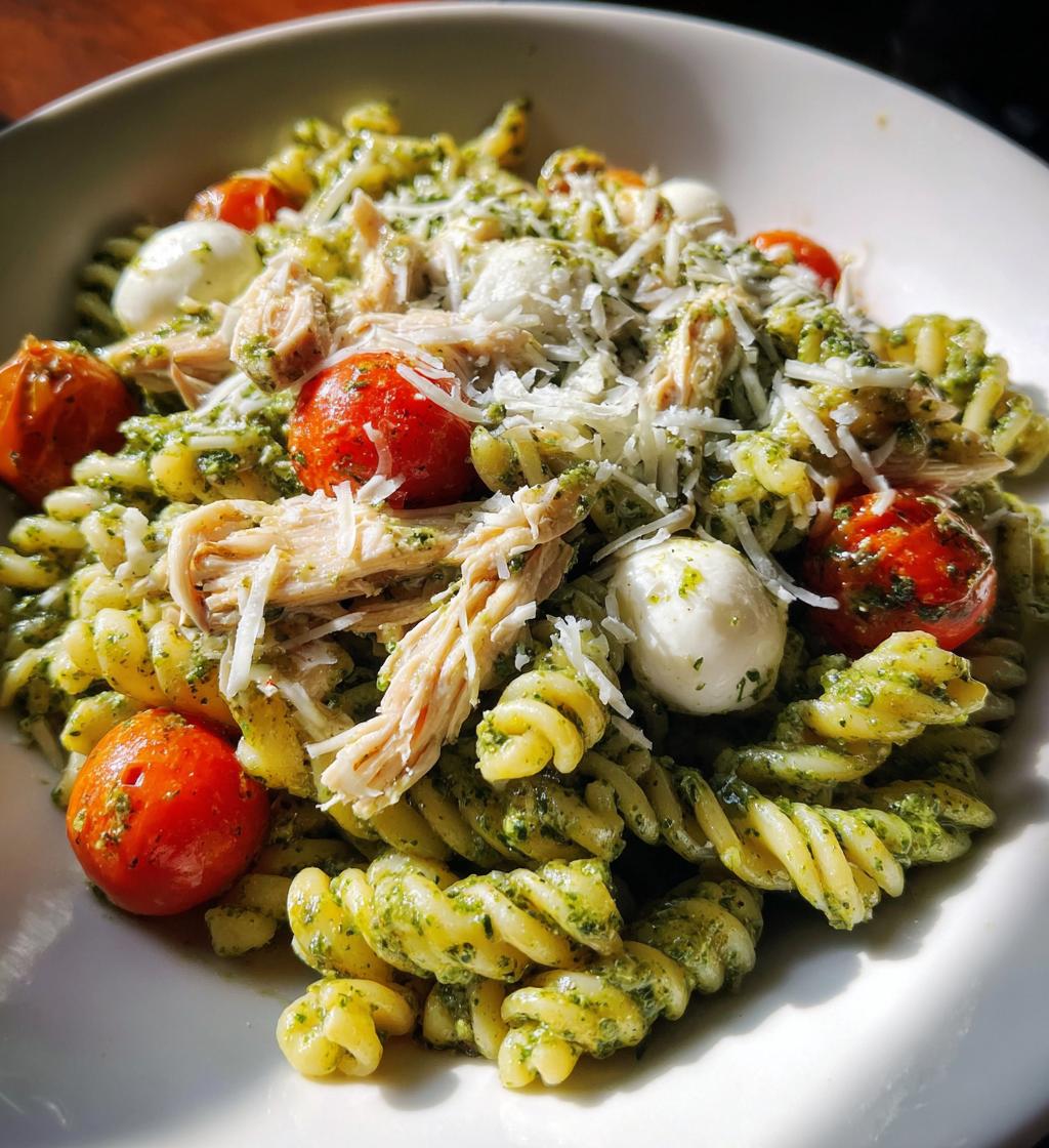 chicken pesto pasta salad