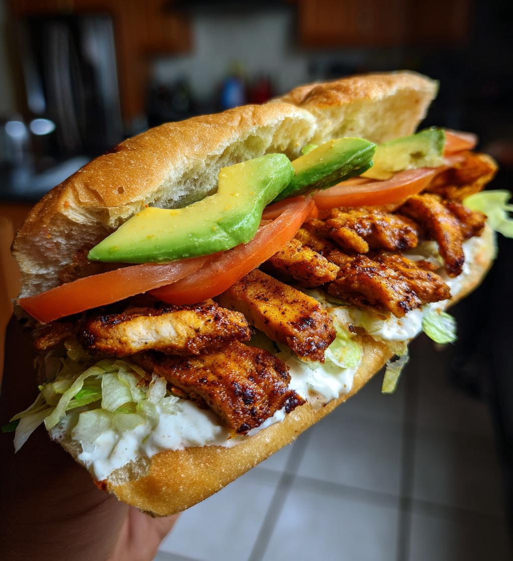 chicken torta sandwich - detail 1