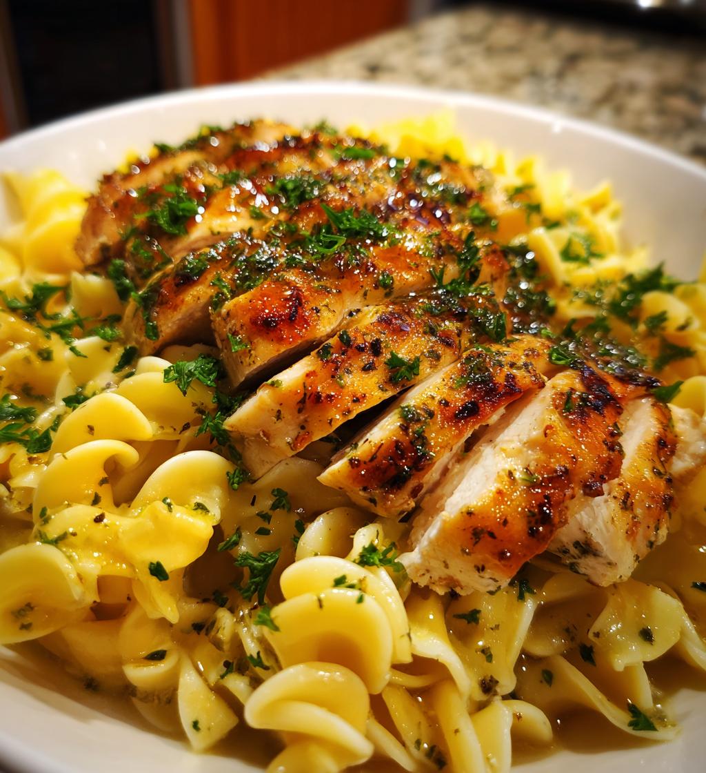 chicken with buttered noodles