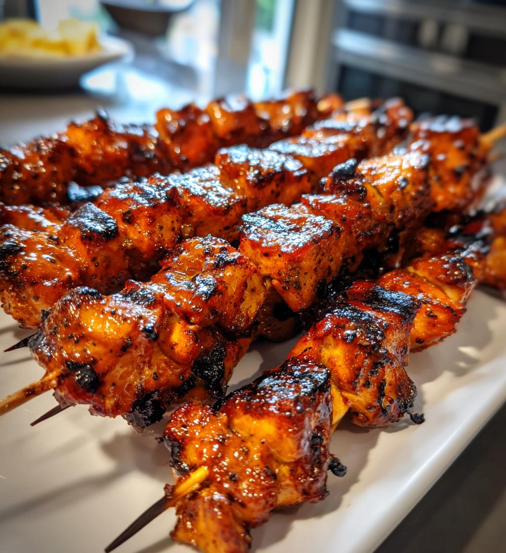 chipotle honey chicken skewers - detail 1