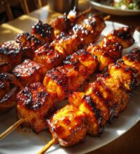 chipotle honey chicken skewers