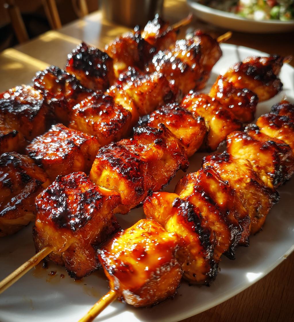 chipotle honey chicken skewers