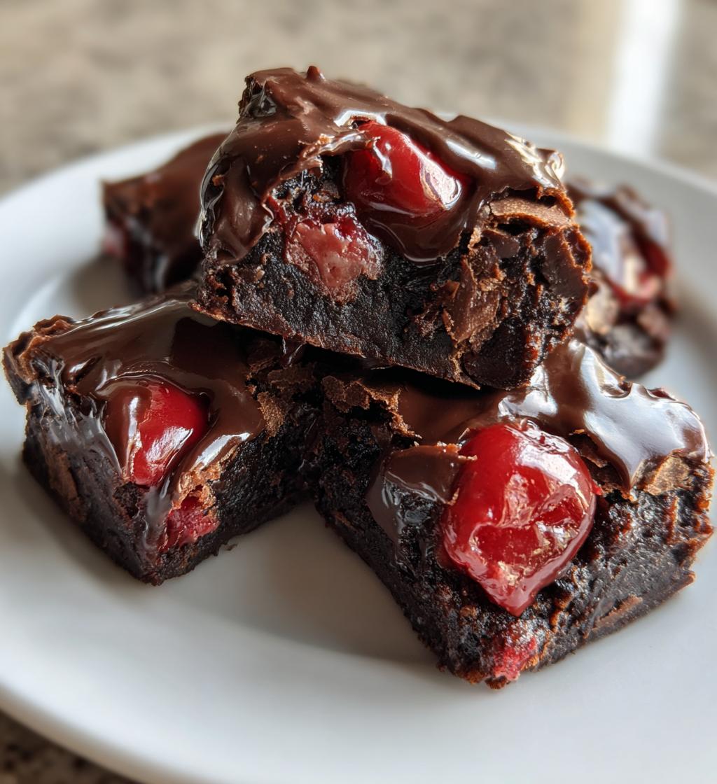 chocolate covered cherry brownie bombs - detail 1