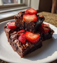 chocolate covered strawberry brownies