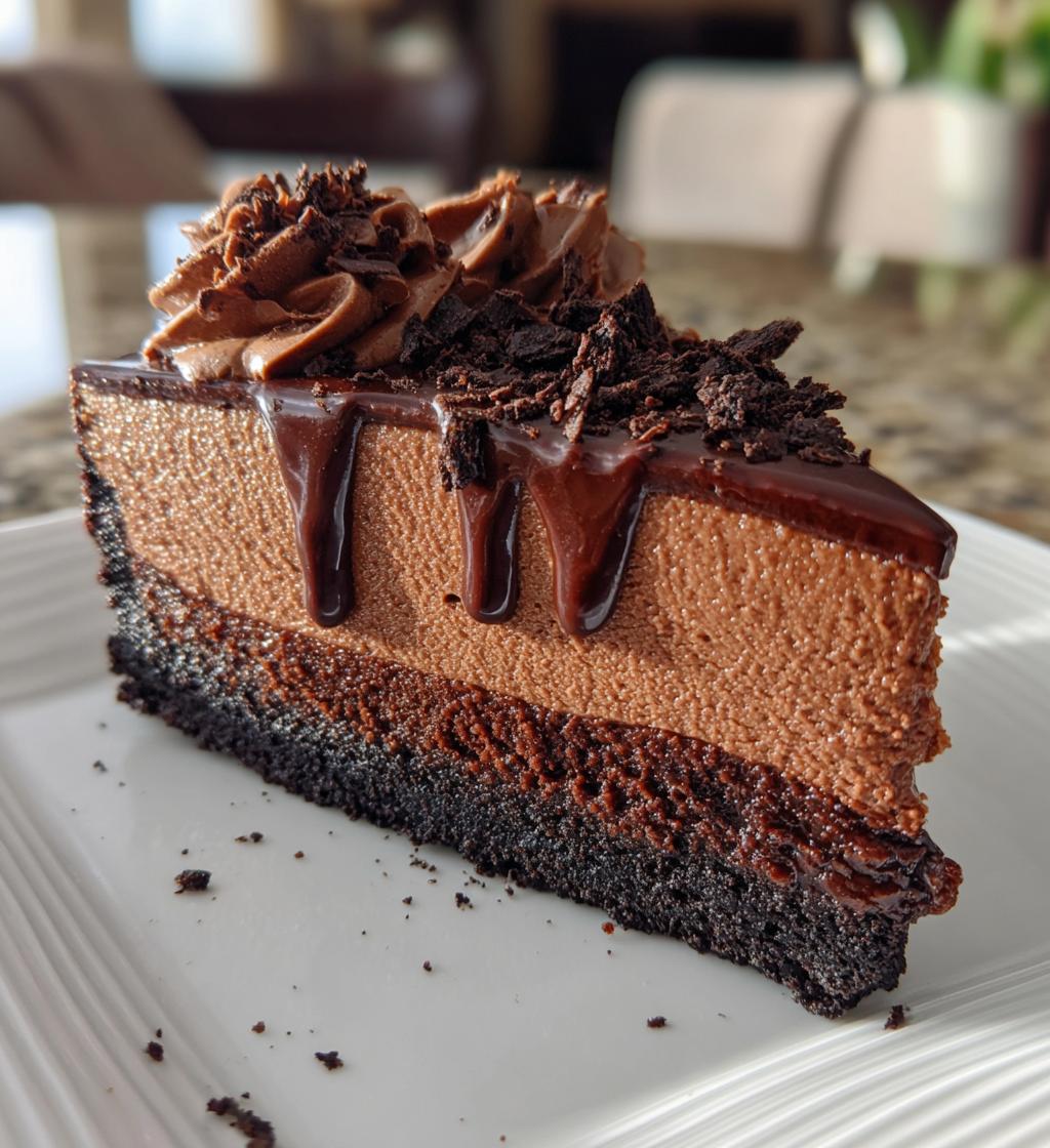 chocolate fudge truffle cheesecake