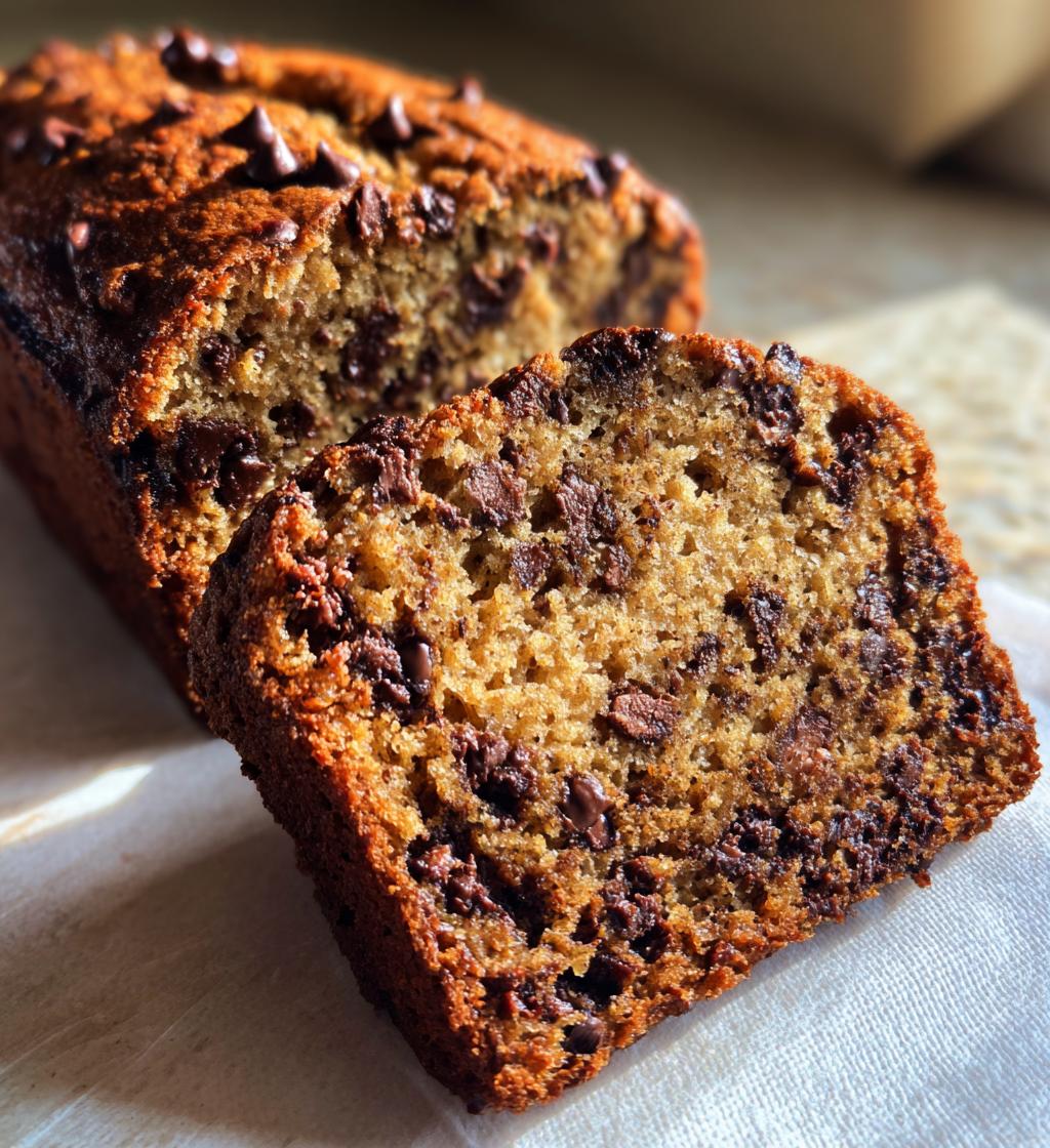 chocolate peanut butter banana bread - detail 1