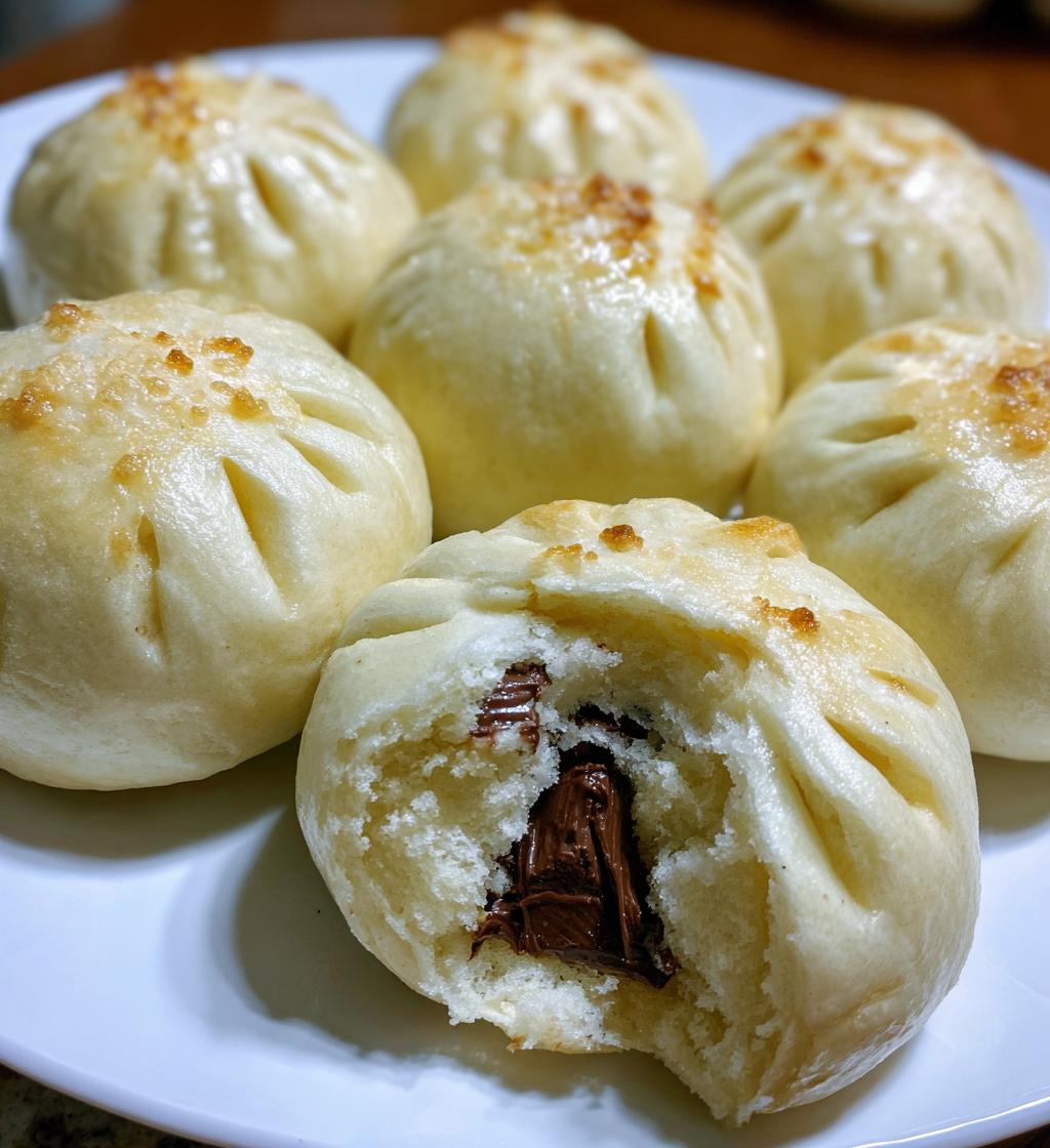 chocolate steamed buns - detail 1