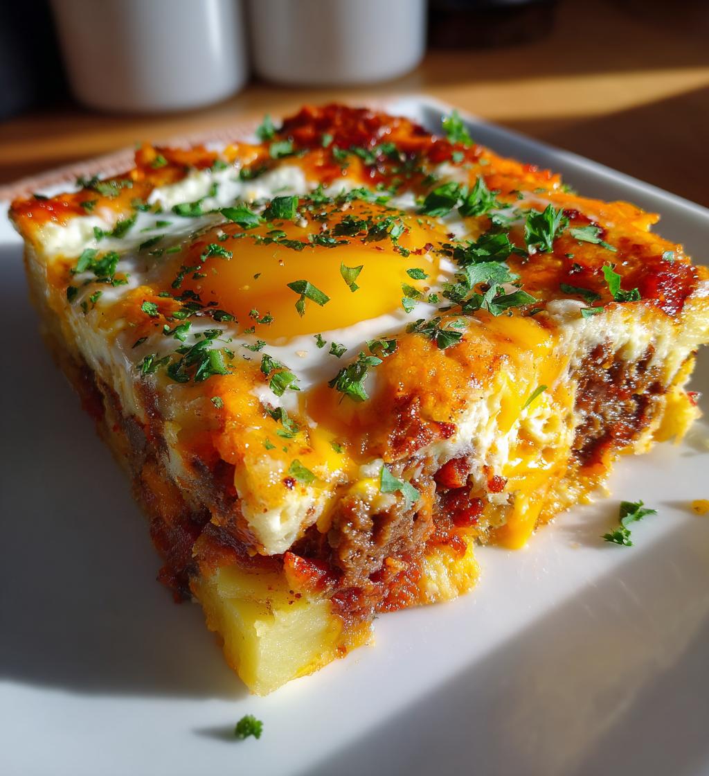 chorizo potato egg casserole - detail 1