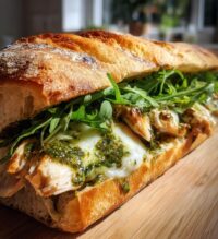 ciabatta chicken pesto sandwich