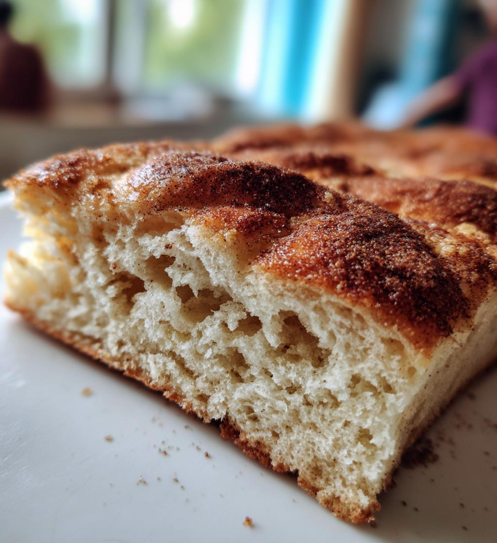 cinnamon focaccia - detail 1
