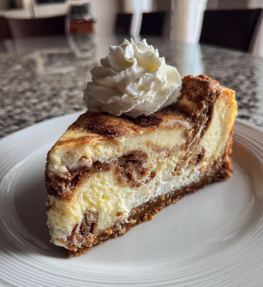 cinnamon roll cheesecake - detail 1