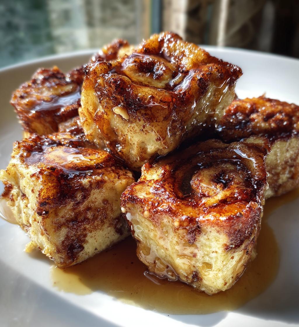 cinnamon roll french toast bites