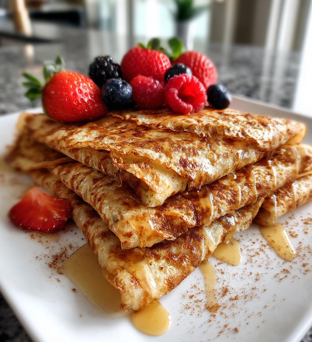 cinnamon roll protein crepes
