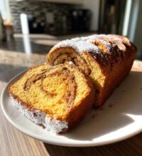 cinnamon roll pumpkin bread