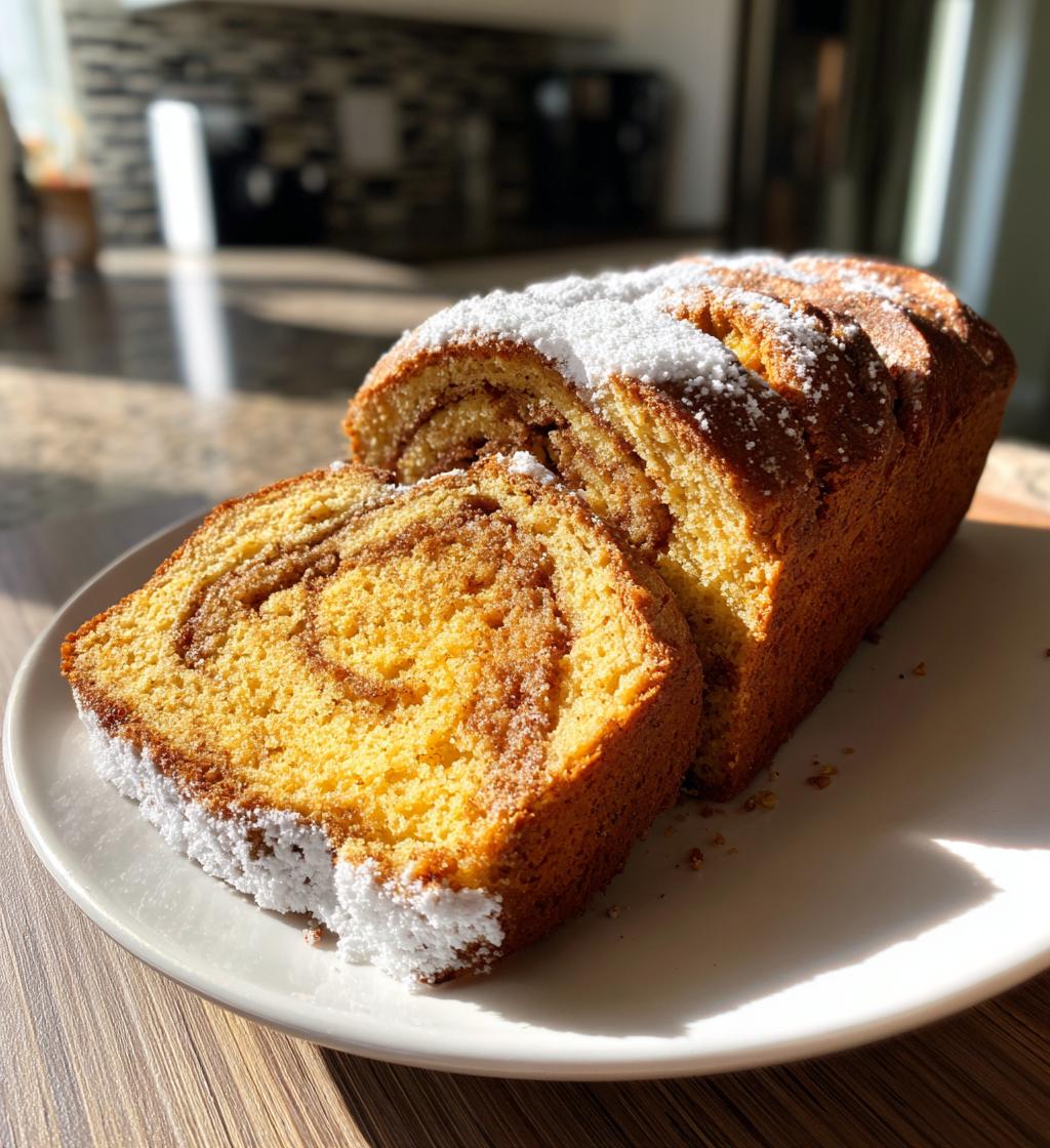 cinnamon roll pumpkin bread