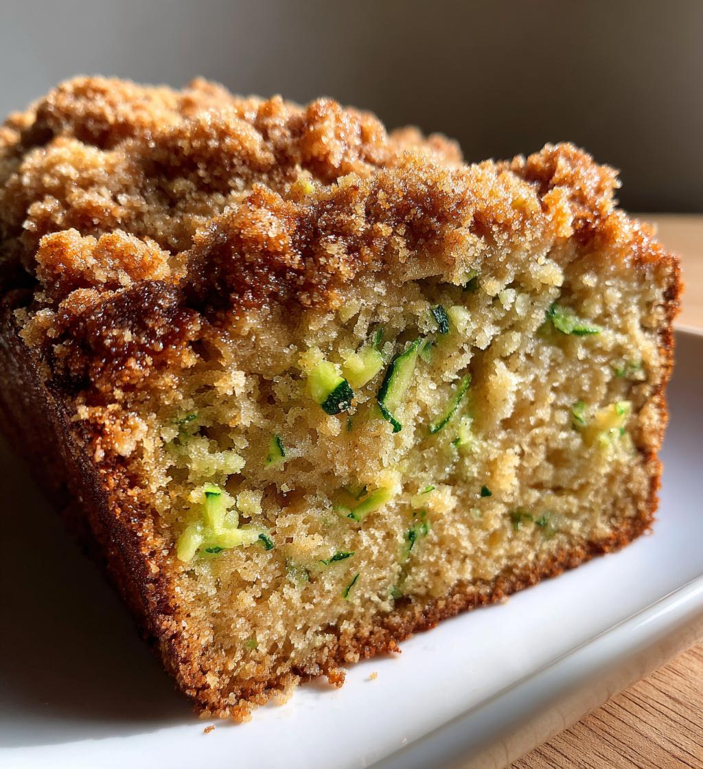 cinnamon streusel zucchini bread - detail 1