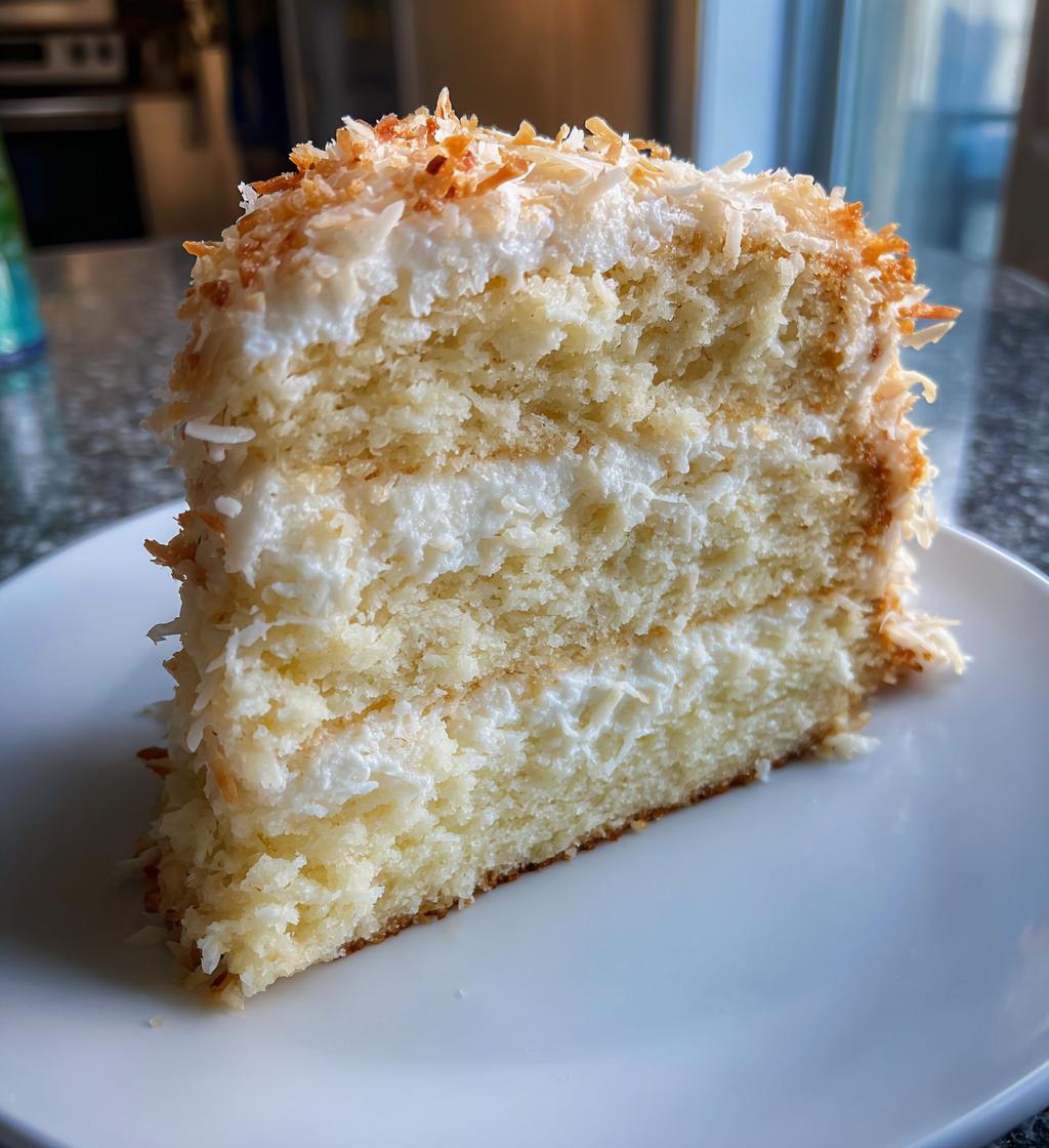 coconut delight cake - detail 1