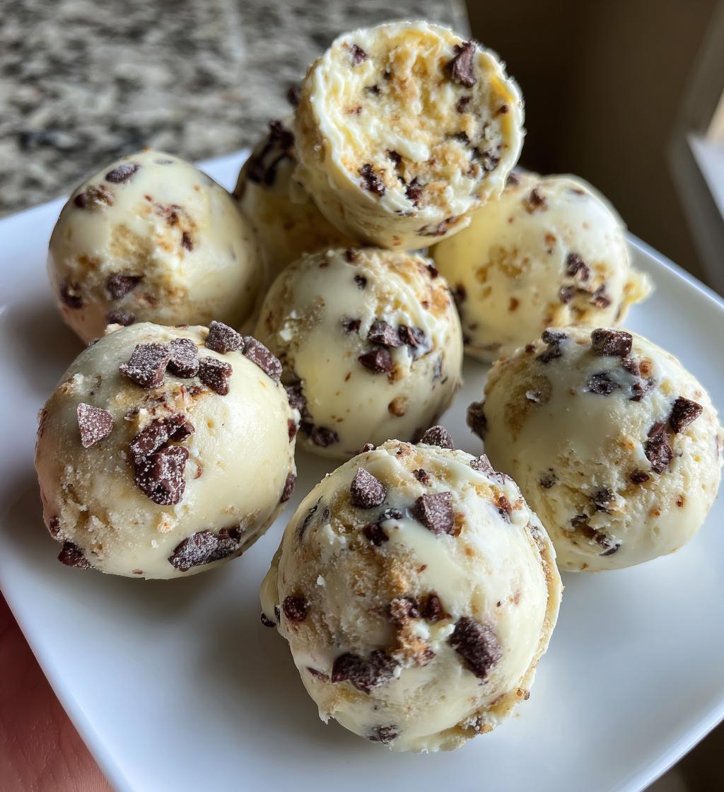 cookie dough frozen yogurt bites - detail 1