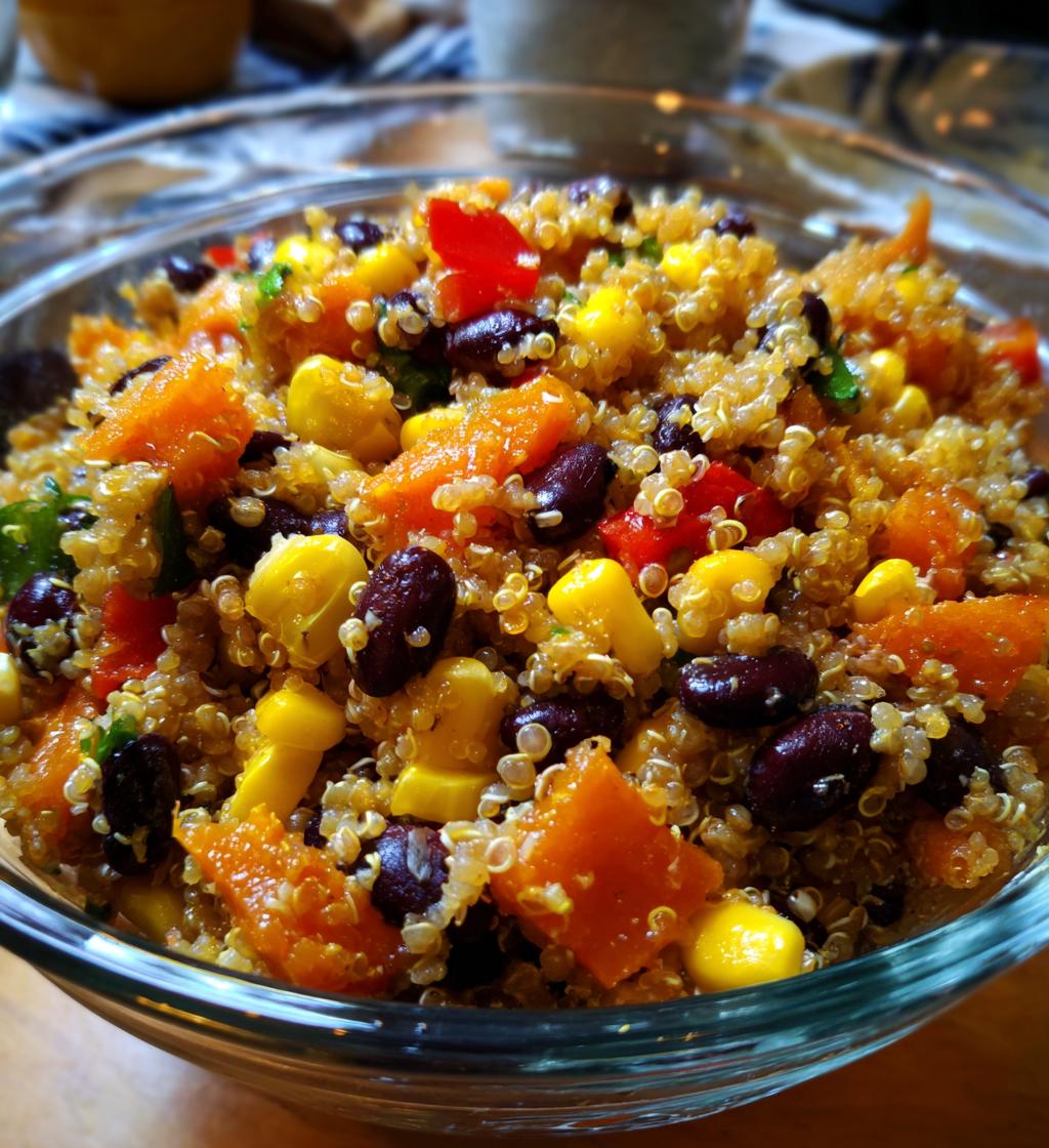 corn and black bean quinoa salad - detail 1