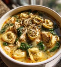 creamy chicken tortellini soup