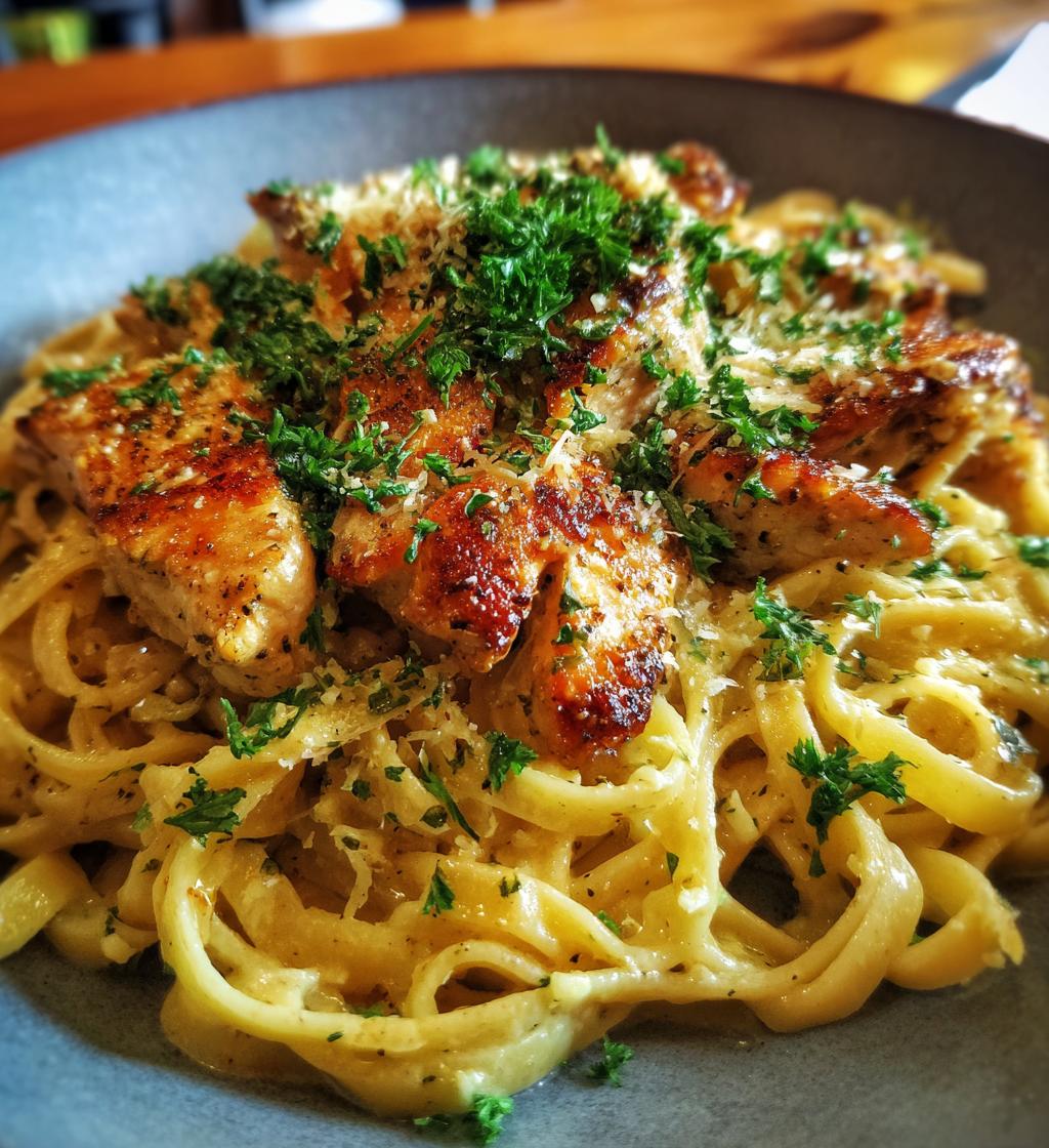creamy garlic parmesan chicken pasta