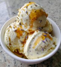 creamy honey lavender ice cream