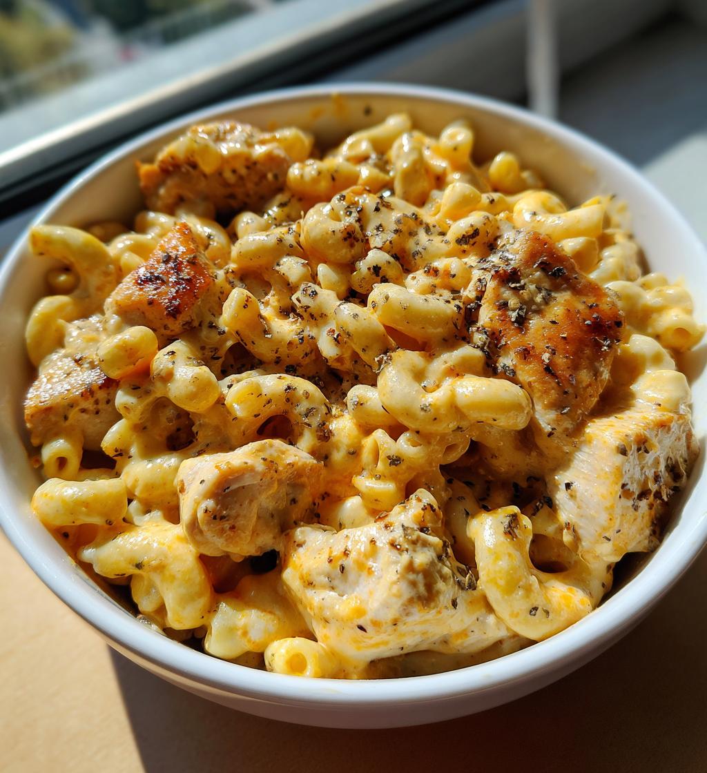 creamy honey pepper chicken mac and cheese delight - detail 1