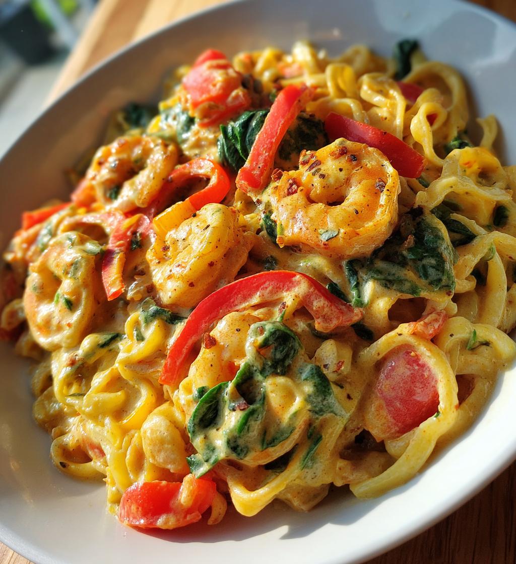 creamy jamaican shrimp rasta pasta
