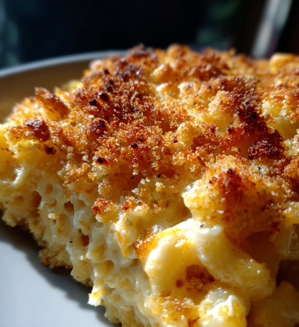 creamy macaroni and cheese casserole - detail 1