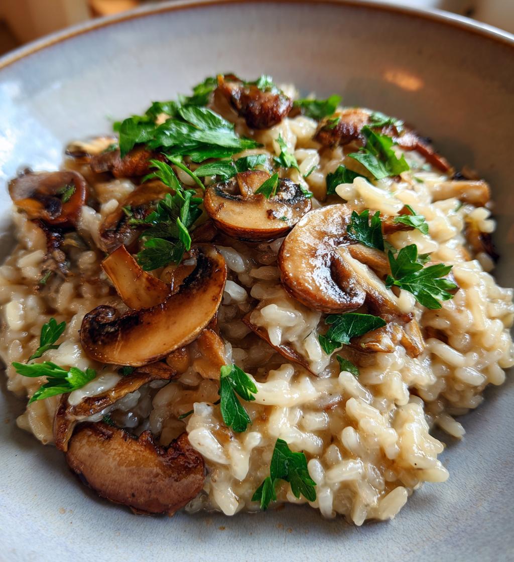 creamy mushroom risotto